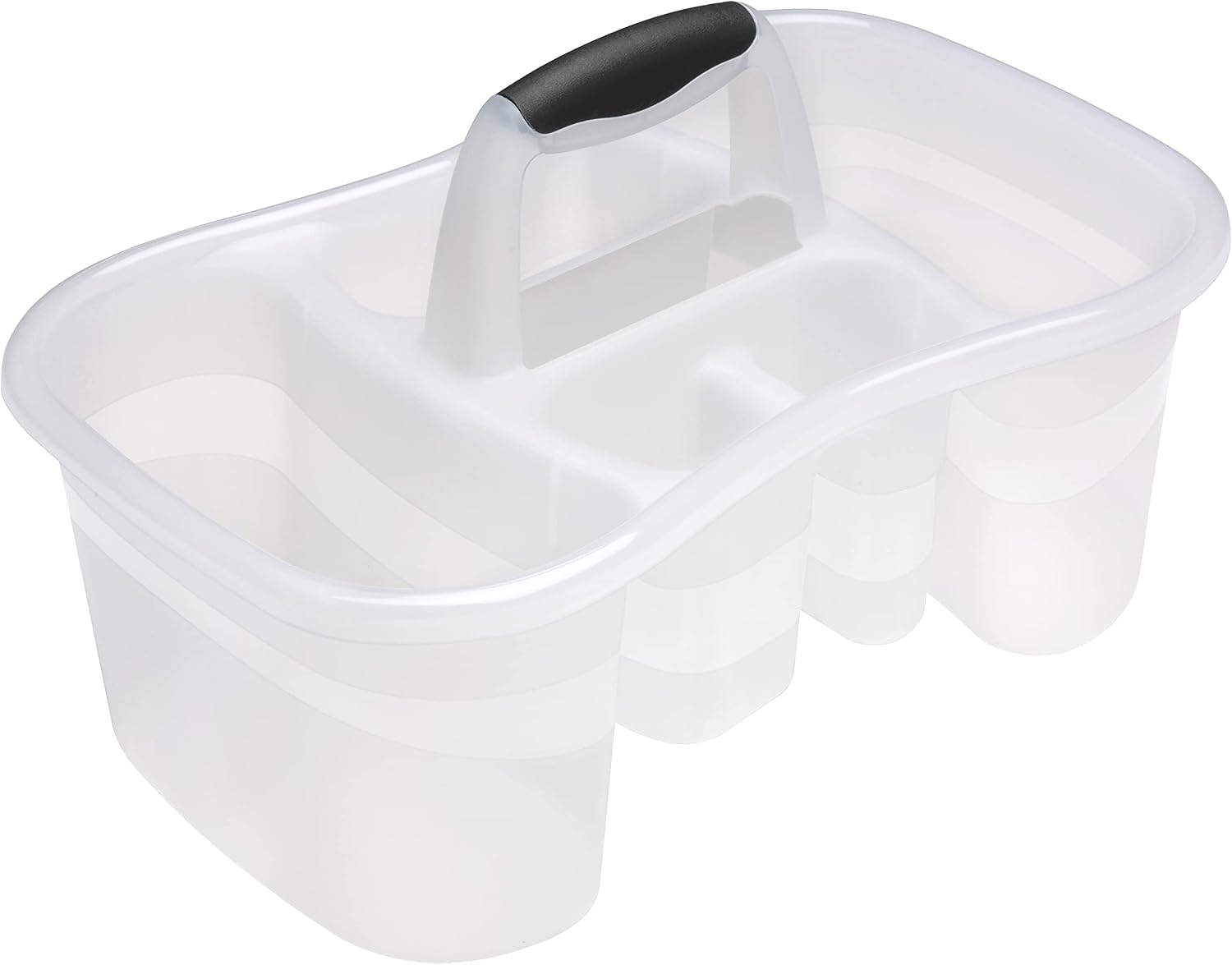 Sterilite Bath Caddy with 5 Compartments, Large, Clear