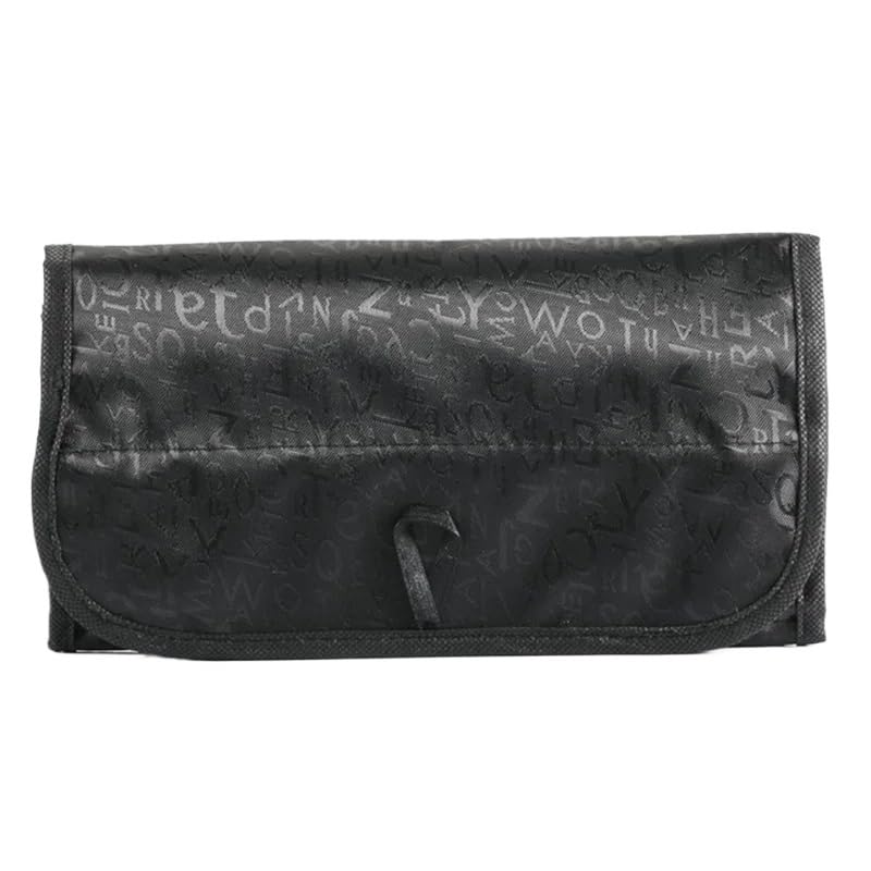 Beauty Case a 4 Strati Arrotolabile, Astuccio per Cosmetici e Trucco di Grande capacità, Borsa da Viaggio Pieghevole con Gancio per appenderlo.
