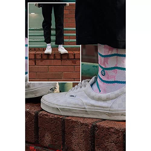 Stance Crew Tie Dye Chevron Socks (Large, White)4
