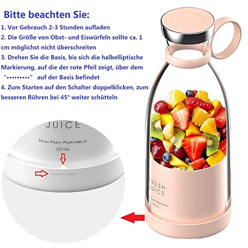 Smoothie Maker Tetipa Blender 350ml Tragbar für Unterwegs