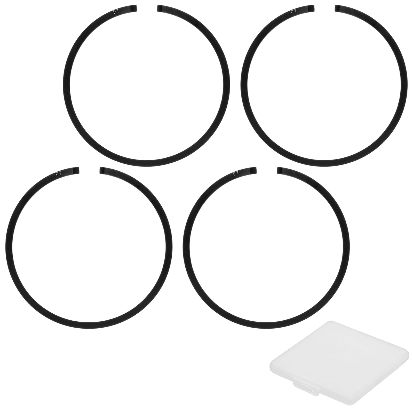 M METERXITY 4-Pack Engine Piston Rings Kit, 35mm x 1.2mm Thick Ductile Iron Piston Ring Set Standard Replacement for Small Engines/Motors/Machinery [Black]