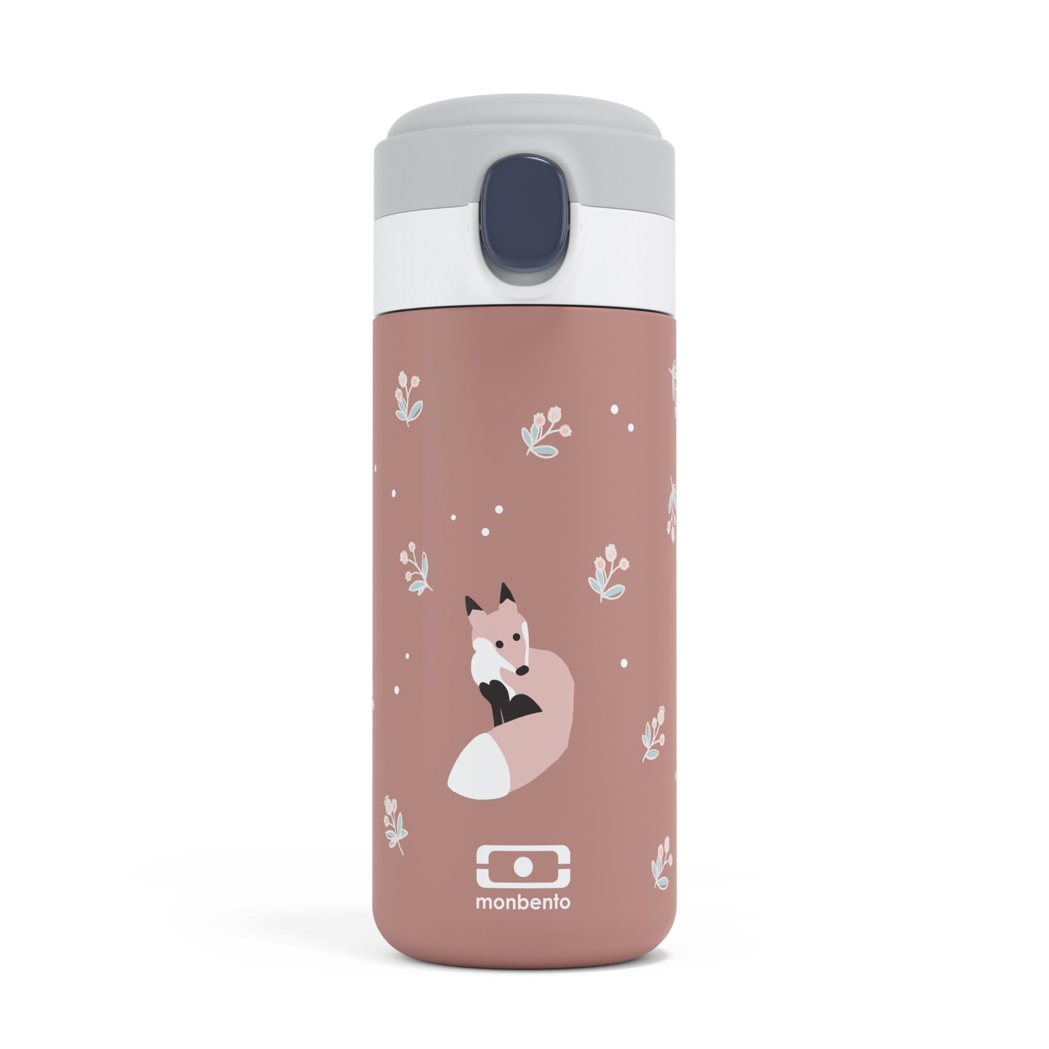 monbento - Borraccia Termica Bambini MB Pop Fox - Volpe - 360ml - Ermetica - Bevande Calde/Fresche fino a 12 Ore - Piccola Bottiglia Bambini Scuola/Parco o Adulti Borsetta - Senza BPA - Rosa Cannella