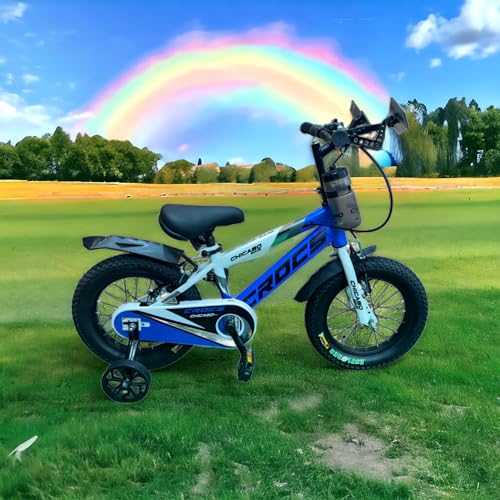 Image of Chicago Croccs BMX Kids Cycle, 14 Inches, Caliper Brake, Tire Tube, Ages 2-4 Years, Blue & Green (Blue)