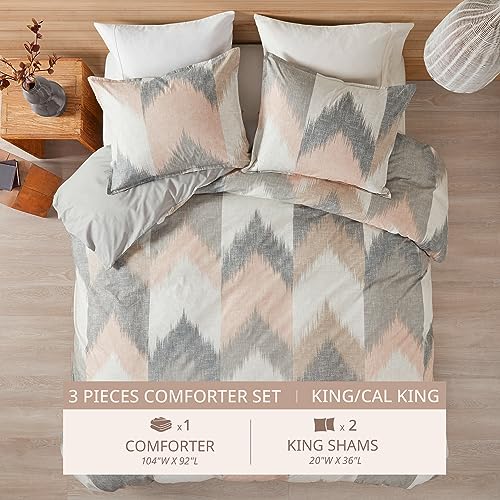 Image of INK+IVY Alpine Comforter Mini Set, King /Cal King, Blush