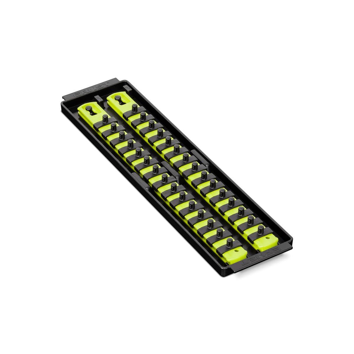 Ernst Twist-Lock Socket Boss Premium 2-Rail 1/4-Inch-Drive Socket Organizer, 13-Inch, High Visibility (8467HV)