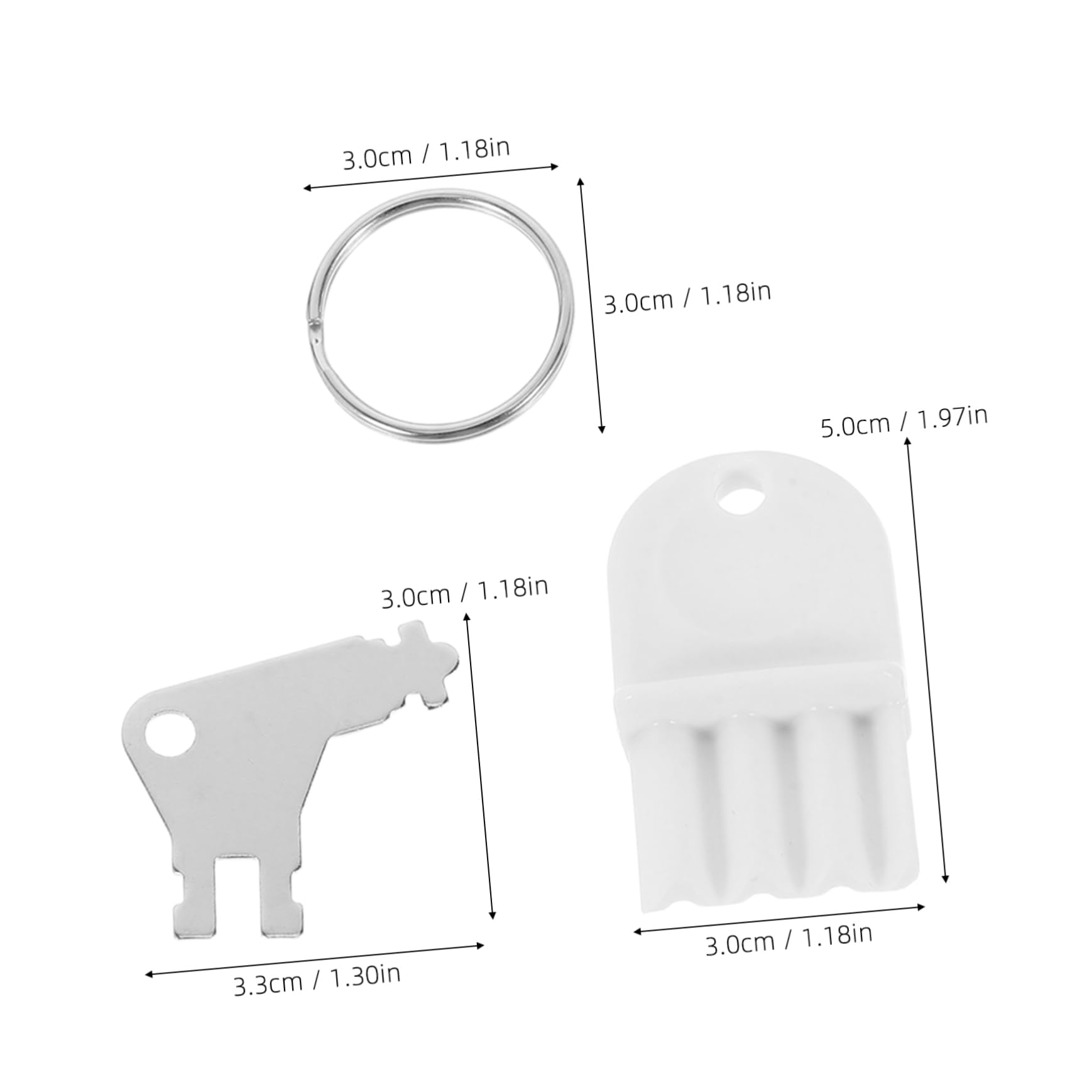 DIYEAH 1Set Replacement Toilet Paper Dispenser Key Set Durable Keychain Ring for Paper Towel Holders Commercial Restrooms and Offices Efficient Maintenance Tool for Easy Management