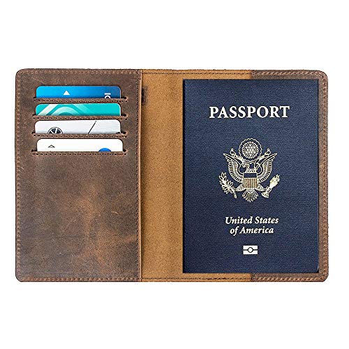 RFID Blocking Crazy Horse Passport Holder