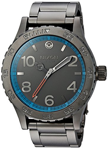 Nixon Men's '46 SW, Millenium Falcon Gunmetal' Quartz Stainless Steel Casual Watch, Color:Silver-Toned (Model: A916SW-2385-00)