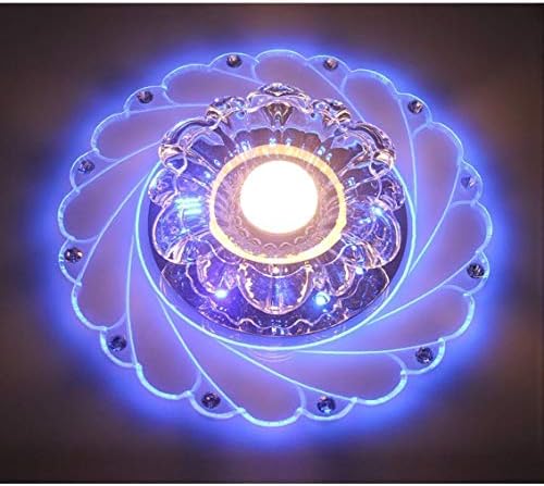 Crystal Ceiling Lamp - SENYANG LED Ceiling Light Circular Living Room Crystal Lamp Living Room Ceiling Light Rotunda Light Main Bedroom Warm Light (Blue)