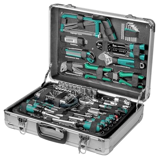 Brüder Mannesmann 124-tlg. Werkzeugsatz im Alukoffer, Silber, M29072
