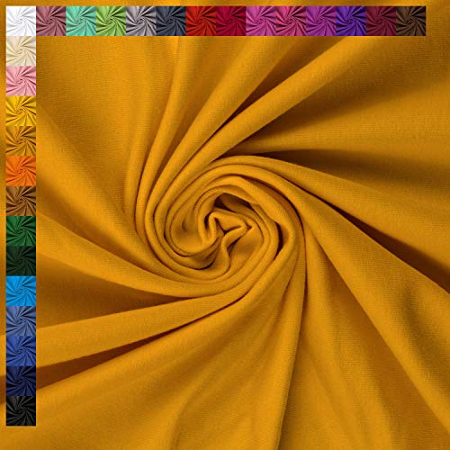 Sweatstoff Eike von Swafing, angeraut, senf, STANDARD 100 by OEKO-TEX (50cm x 155cm)