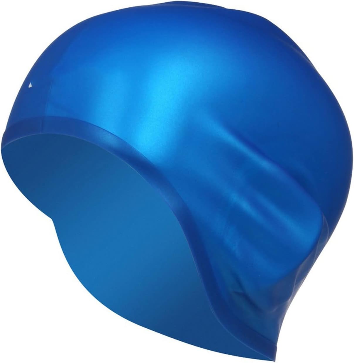 Swim Caps Silicone Waterproof 3D Elastic Swimming Caps for Men Women Long Hair Swimming Hat Cover Ear Bone Pool Adult Swim Cap(Blue)