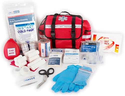 LINE2design Kit de primeros auxilios para emergencias de emergencia, suministros EMS completamente surtidos, kit de llenado de traumas de rescate