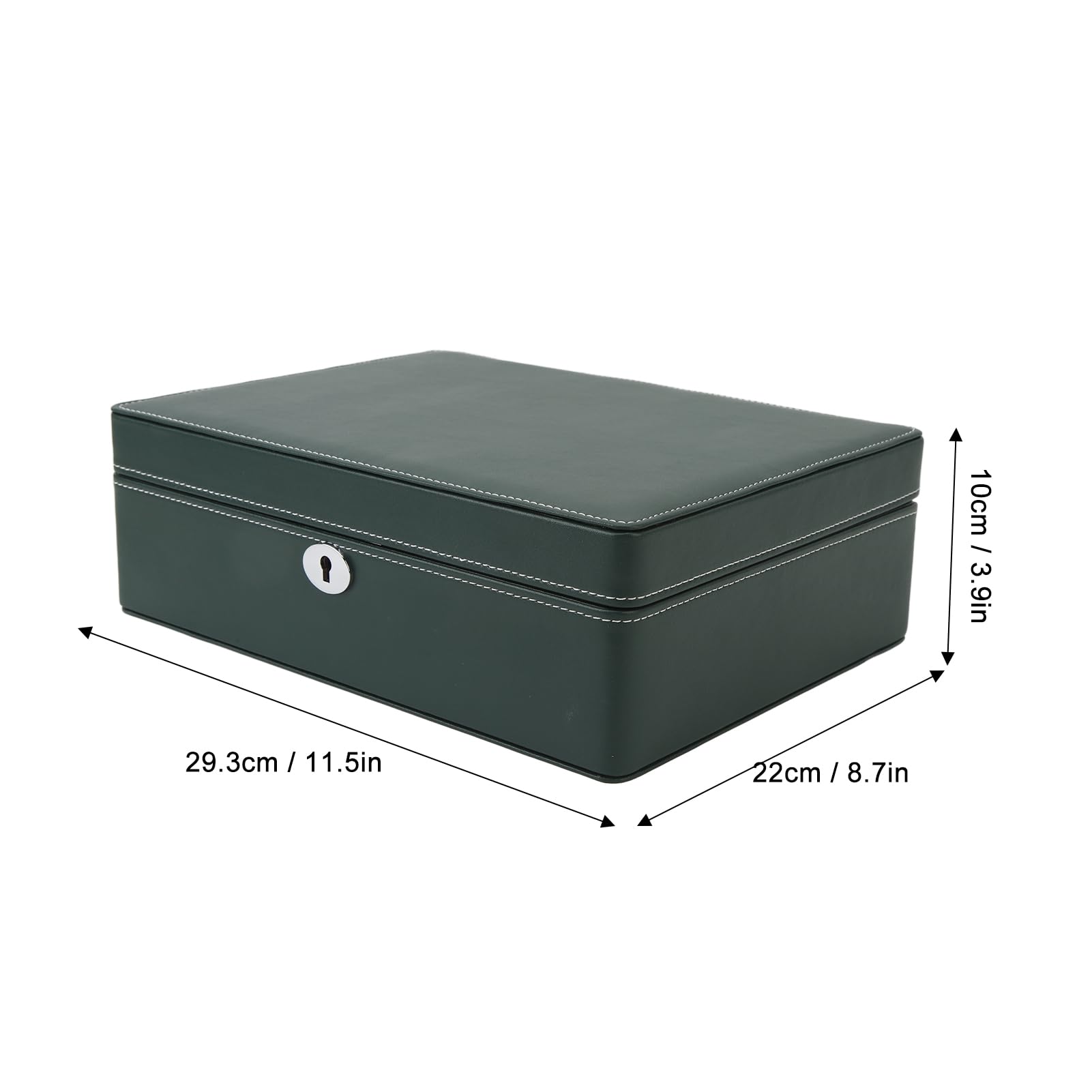 Box Watch, Watch Display Case, 8 Slot in Pelle in Pelle Morbida in Velluto Morbido da Viaggio Interno Collezione di Orologi Organizzatore di Gioielli con Chiave per Uomini Donne,