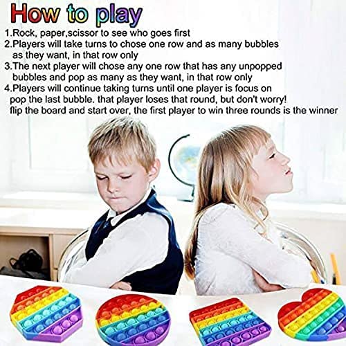 Magicwand Silicone Push Popit Fidget Toy for Autism ,Stress Reliever ,Squeeze Anti-Anxiety Toy for Kids (Pack of 8 Random Designs) 4