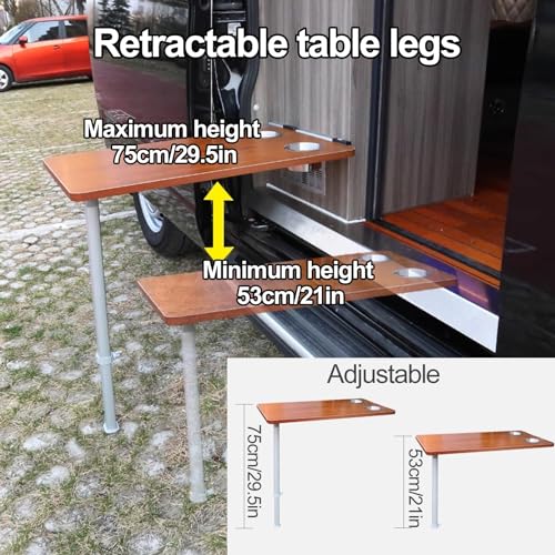 Table pliante murale à abattants pour gagner de la place en van