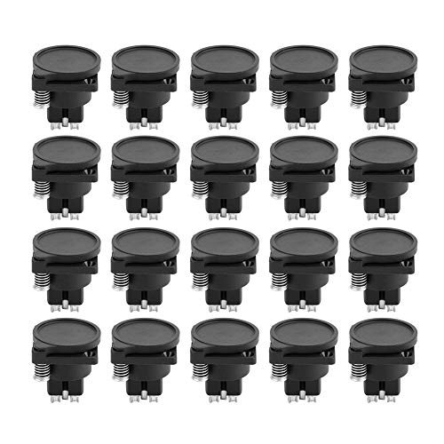 HuadZhylyx 20 unidades de conector hembra XLR de 3 pines, adaptador impermeable para amplificador de audio con tapa, pin de cobre niquelado, montaje en chasis de ABS para equipos de sonido y