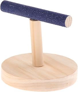 Inzopo Bird Parrot Desk Stand Training Stand Perch Platform Play Game Frame Playstand for Small Cockatiels, Conures, Parakeets, Finch - Small, Random Color