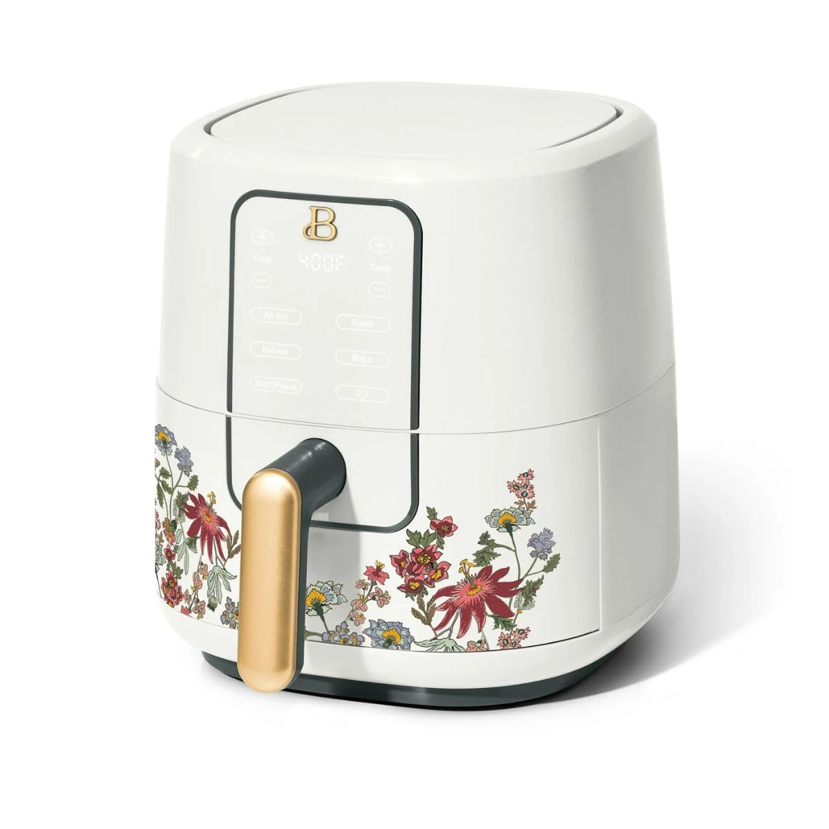 B. 3-Quart Digital Air Fryer, TurboCrisp Technology, 4 Presets, 170°F-400°F, Non-Stick, Dishwasher Safe, 1200 Watt. (WILDFLOWER WHITE)