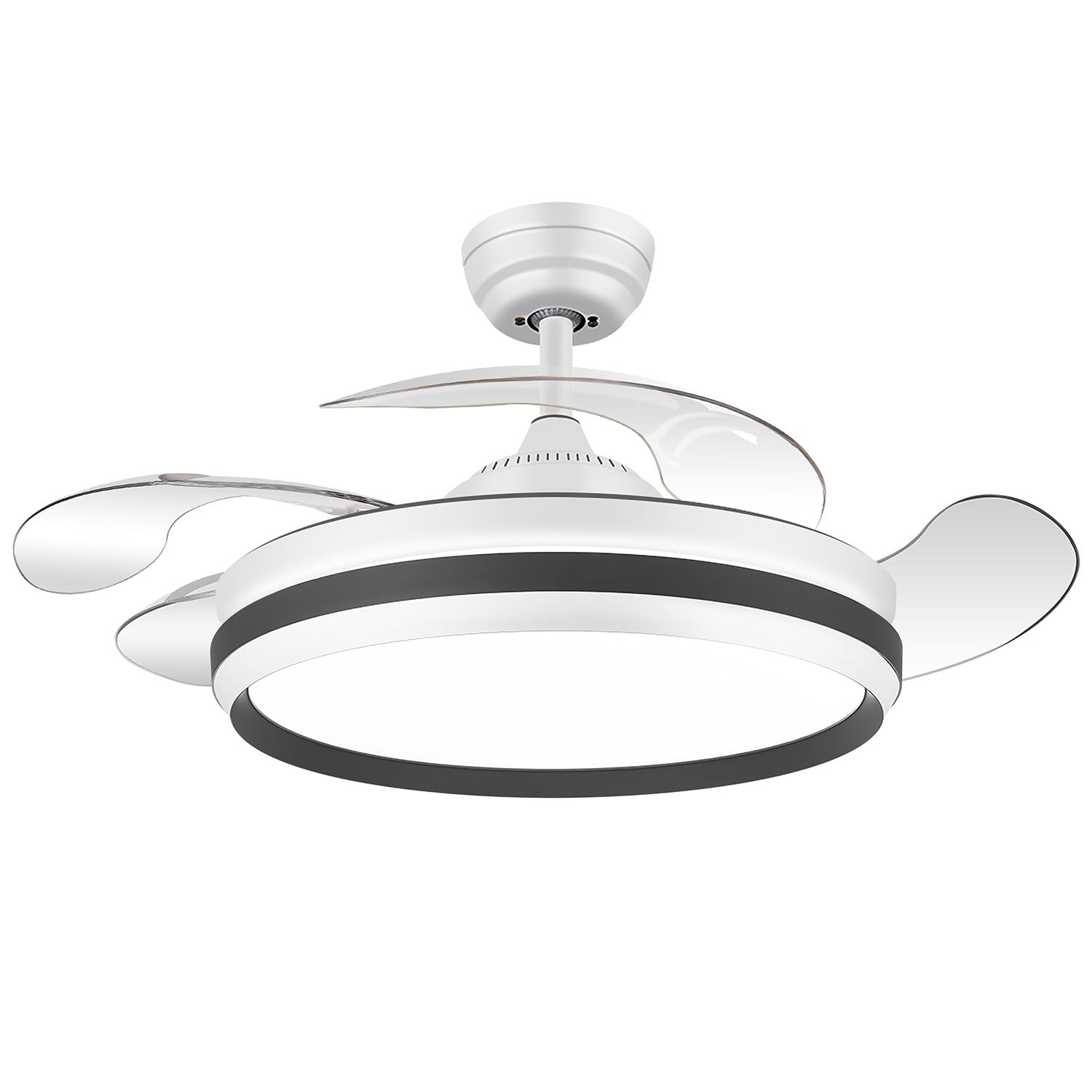 Ventilateur de plafond avec lampe DRW pour un salon frais et lumineux en toute saison