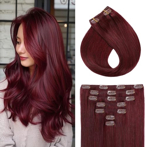 YILITE Clip In Hair Extensions Red