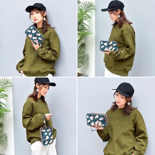Image of BIAOTIE Large Capacity Wristlet Wallet - Women Printed Nylon Waterproof Handbag Clutch Purse
