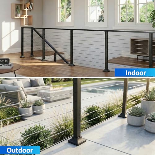 Image of 24Pcs Plastic Post Base Cover fit 2 inch Post, Decorative Square Railing Base Trim, Post Base Plate Cover,Durable Fence Post Flange Skirt for Patio, Porch, Stair, and Railing Systems, UV-Resistant, Black