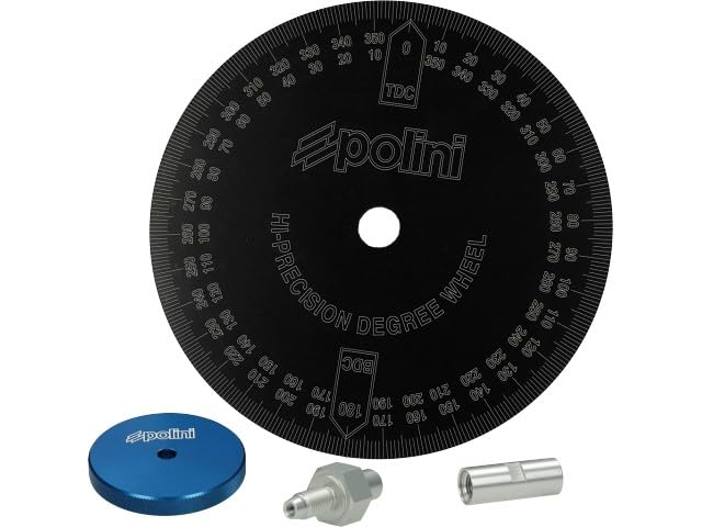 POLINI Disque gradué Compatible avec Diagramme Calage réglage distri allumage Moto 2T 4T