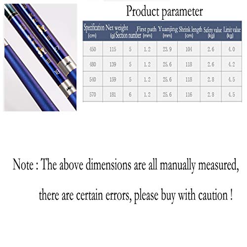 YAZHUANG8 Angelrute für Kinder Angel Ultra-Light und Super Hard Große Rod Sturgeon Rod Herring Rod Karpfen Rod Teleskop… – Bild 3