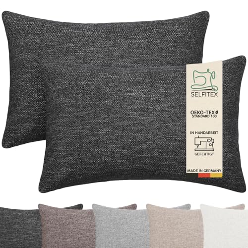 Selfitex 2er Set 40x60 cm, Sofakissen mit Füllung und Bezug, Dekokissen,...