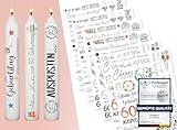 Sugeru® Lot de 6 films pour bougies DIN A5 (200 + motifs) – Cadeau d'anniversaire 60 ans, tatouage de bougie, impression par transfert d'eau, film coulissant pour décoration de bougies