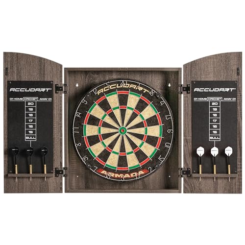 Accudart Armada Bristle Dartboard Cabinet Set - Official Size 18' x 1.5' - Self...