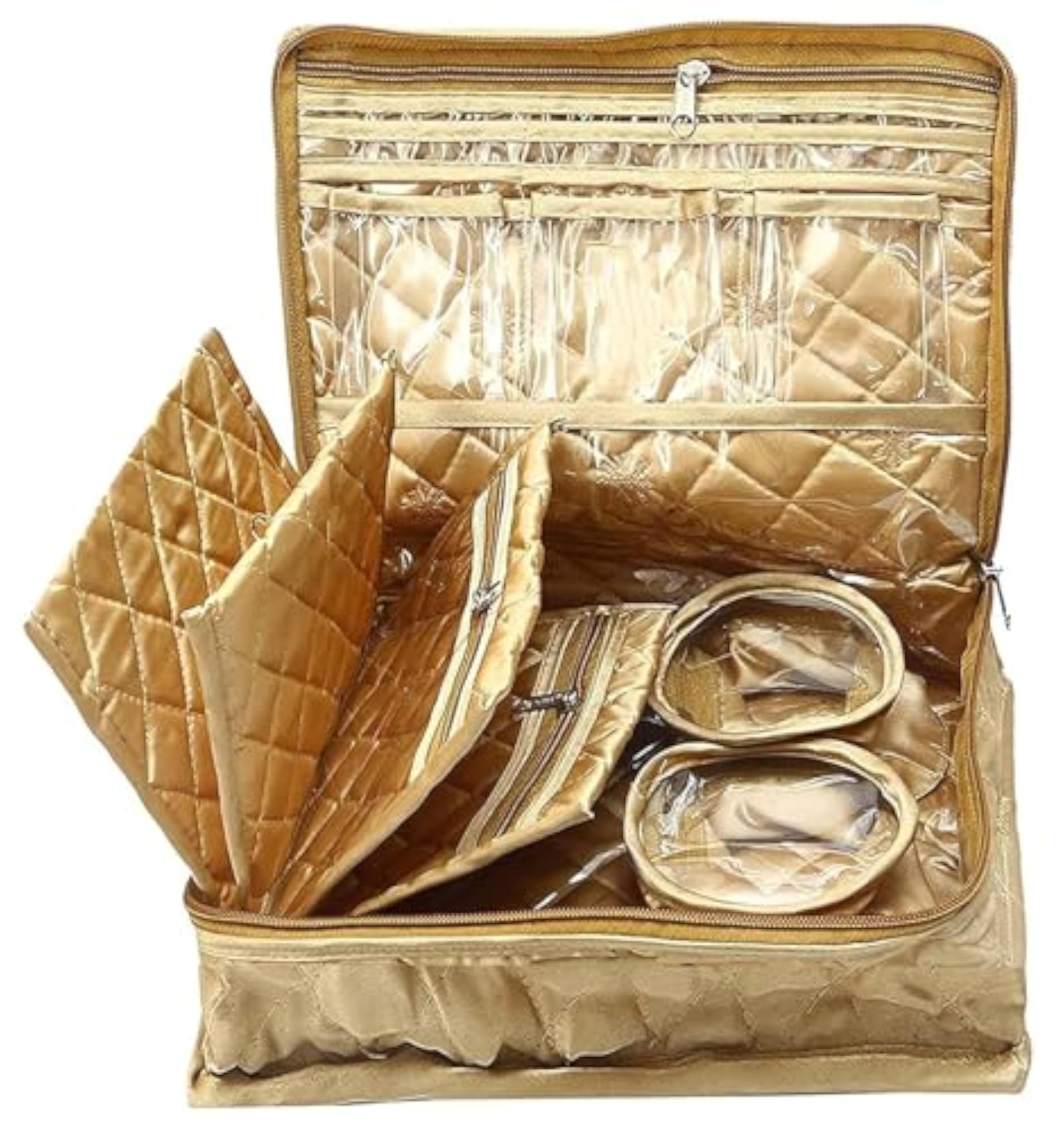 Vriti Creations Satin Jewellery Organisers Storage Box