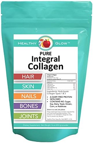 Pure Integral Collagen - Unflavored - 1 Pound (453 Grams), Dairy-Free Protein Drink Powder