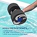 Sunlite Sports Water Weights Pool Exercise Dumbbells, Water Aerobic Equipment, High-Density EVA-Foam Dumbbell with Handle Strip, Aqua Therapy, Pool Fitness Exercise Set of 2