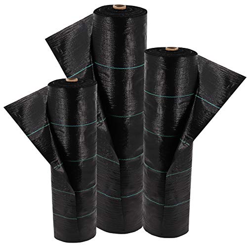 Preisvergleich Produktbild 144m² Bodengewebe Unkrautfolie Mulchfolie 100g 1m breit schwarz
