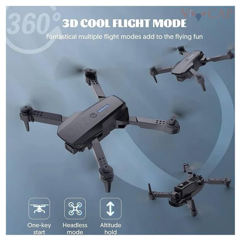 Image of fOlDaBlE-DrOnE-WiTh-hQ-WiFi-cAmErA-ReMoTe-cOnTrOl-fOr-kIdS-QuAdCoPtEr-wItH-GeStUrE-SeLfIe-fLiPs-bOuNcE-MoDe-aPp-oNe-kEy tAkE-OfF-mUlTiCoL (E88) (E88 A)