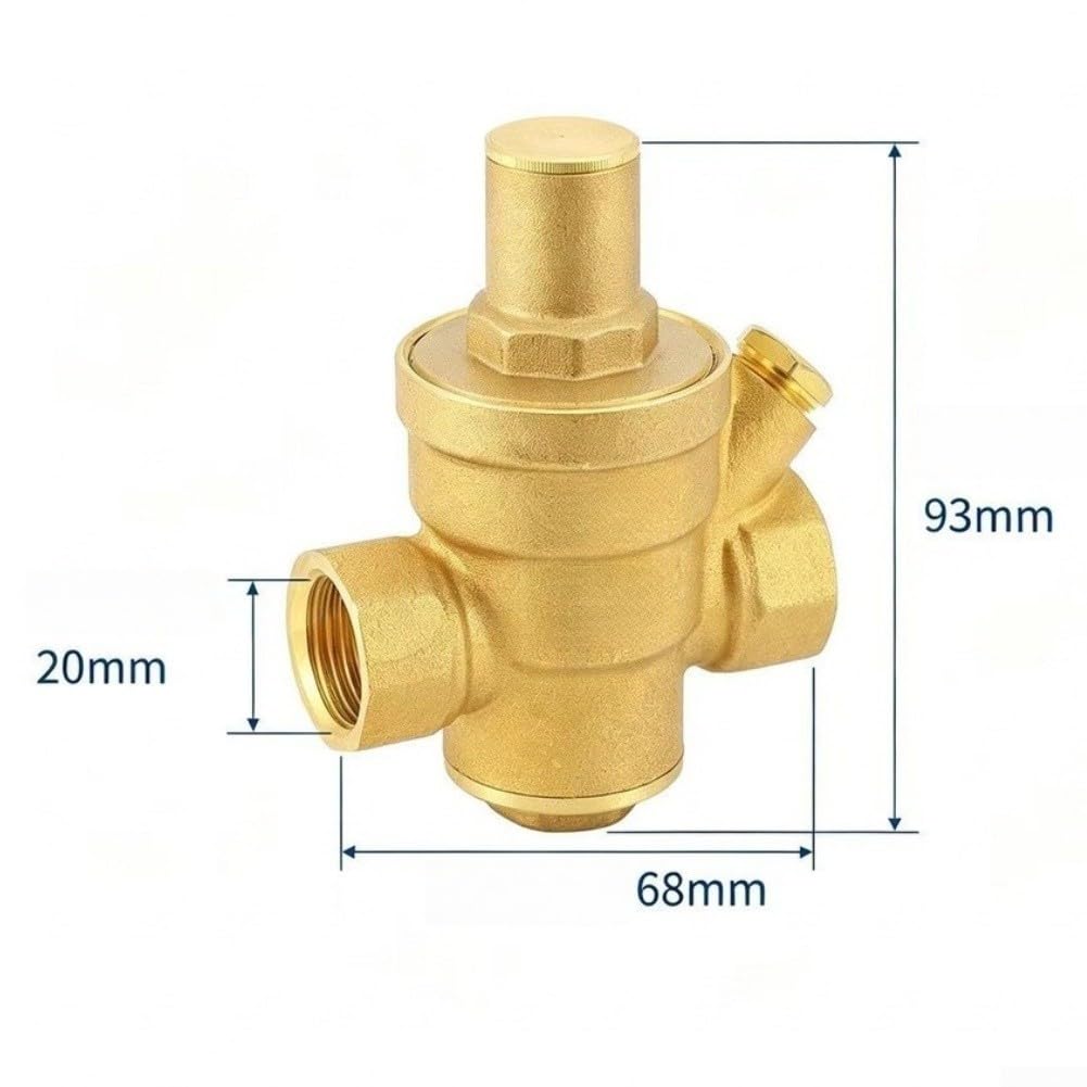 Válvula Reductora de Presión Ajustable DN15 1/2" para latón para Agua Fría y Caliente hasta 120ºC(4 points)