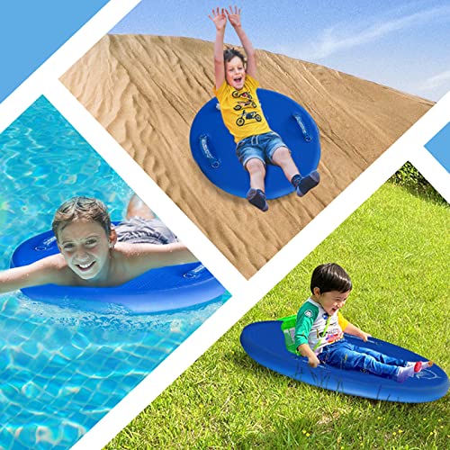 Funwater Snow Tube, Foldable Snow Sled For Kids, Light Inflatable Snow Toys With Four Handles, Pump, Shoulder Strap And Two Pull Rope,Thickened Bottom With Outdoor Sledding #TOP5