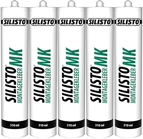 silisto professionnel colle de montage MK 5 x 310 ml, Couleur Nature 7100–5 pièces