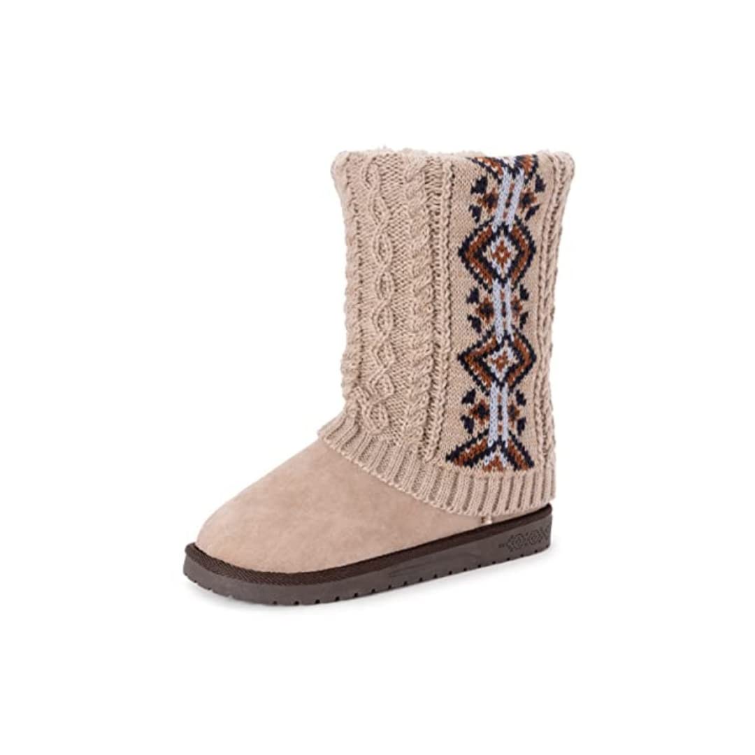MUK LUKS Women's Cheryl Boot, Stone, 8 UK