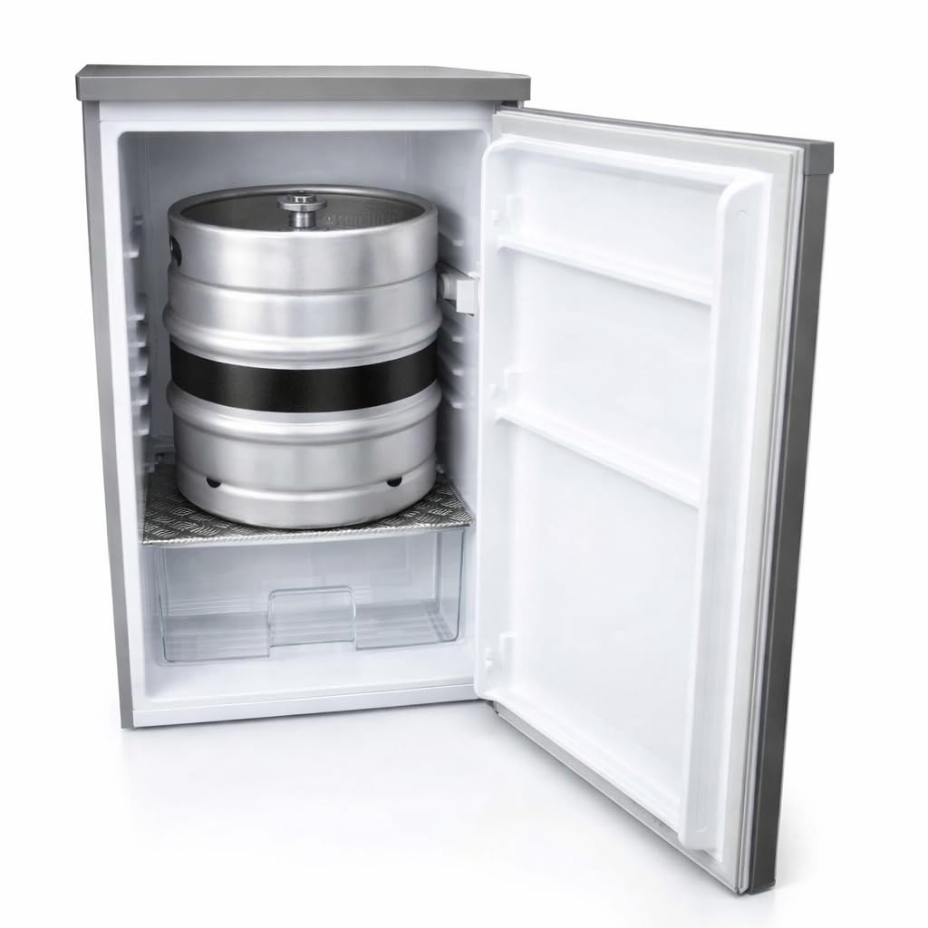 Fassbierkühlschrank Silber für Keg Fässer bis 30l