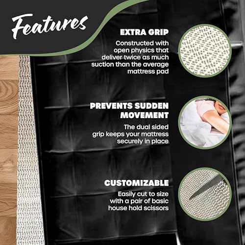 Nevlers 24\" x 24\" Couch Cushion Grip Pad for Armchair | Anti Slip Pad Couch Stoppers to Prevent Sliding Seating | 2 ft x 2 ft Sofa Non Slip Pads | Customizable PVC Non Slip Pad Couch Cushion Support