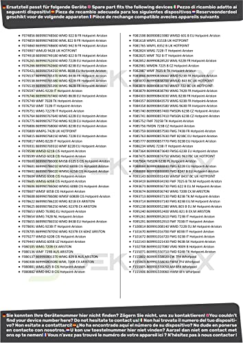 DEKAROX Türgriff Griff für Indesit Hotpoint Ariston C00286151 Whirlpool Bauknecht Ignis 482000031725 für Waschmaschinen wie WMG WMD WML FMG FMD