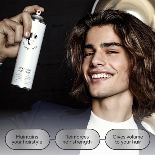 Image of Avenue Man Hair Thickening Spray for Men - Professional Volumizing & Strong Hold Texturizing Spray for Men - Humidity Resistant & Easy Rinse Formula - Long-Lasting Mens Hairspray Extra Hold - 8.5 oz