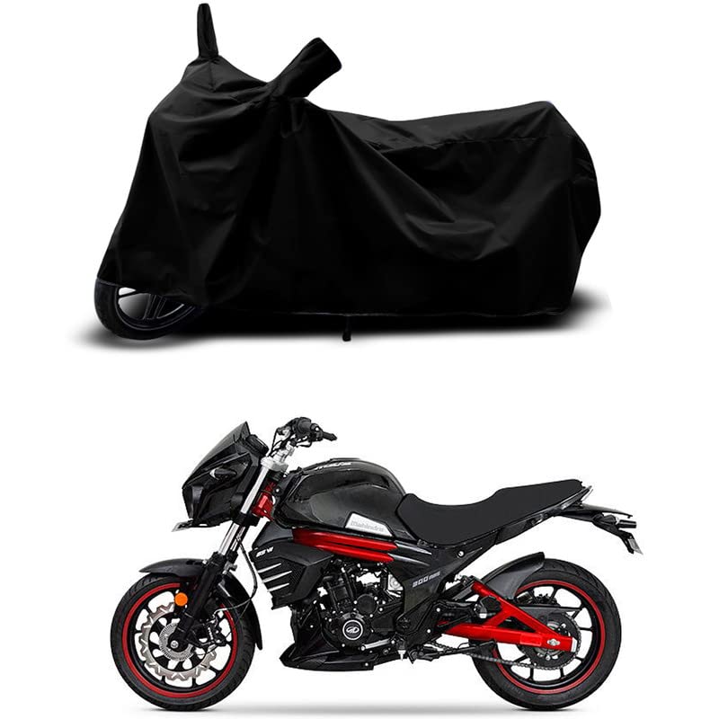 Image of 100% Scratchproof /UV-Rays /Heat Protection /Birds Dropping /Water Resistant /Dust Proof /Waterproof /Full Bike Scooty Two Wheeler Body Cover Compatible for Mojo 300 BS6 All Varients[Black]