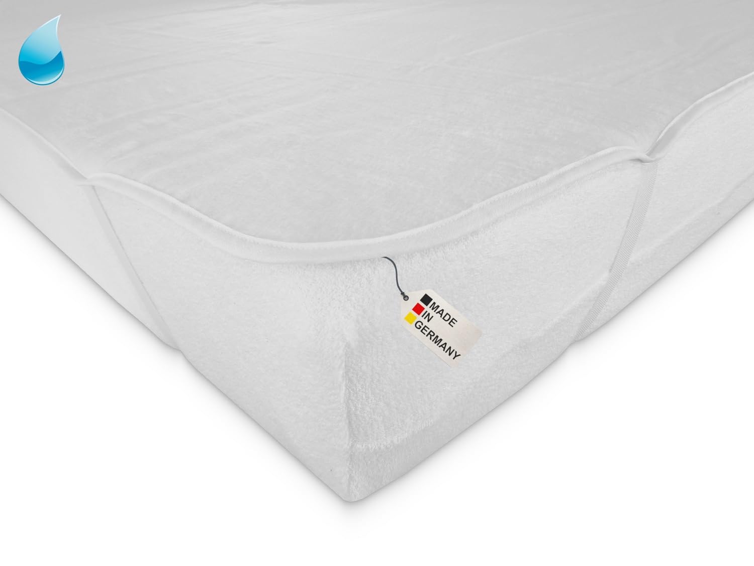 Dukal | wasserdichte Molton-Auflage mit Eckgummi | 180 x 200 cm | Ober-/Unterseite aus hochwertigem Kalmuck-Molton (100% Baumwolle) | Innenschicht wasserundurchlässig (100% PP) | Made in Germany