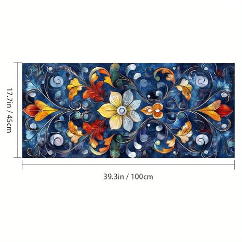 Película para ventana con patrón floral 39.3x17.7 in miniatura 3