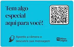 Cartão Presente Mimo Digital com QR Code – Novidade para Surpreender Premium (Azul)