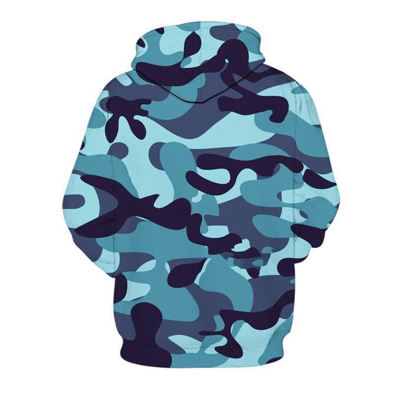 evzosrz Mens Camo Hoodies 2024 Sports Fashion Drawstring Sweatshirts Casual Long Sleeve Loose Pullover Camouflage Shirts3